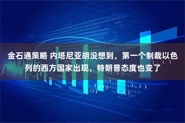 金石通策略 内塔尼亚胡没想到，第一个制裁以色列的西方国家出现，特朗普态度也变了